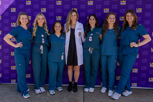 LSU Health Dental Hygiene students and faculty in Alexandria